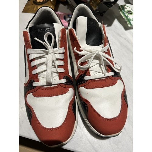Pre-owned Neil Barrett Leather Low Trainers In Multicolour