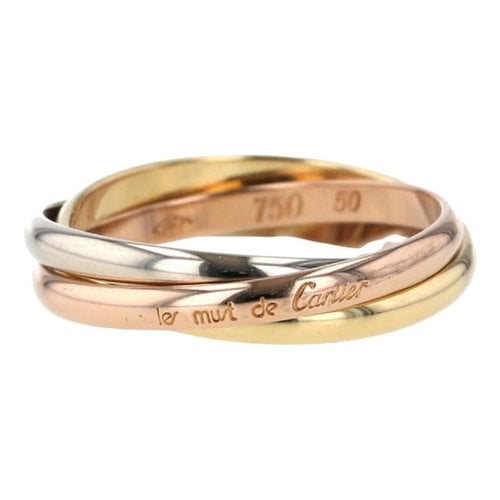 Pre-owned Cartier Trinity Yellow Gold Ring In Multicolour