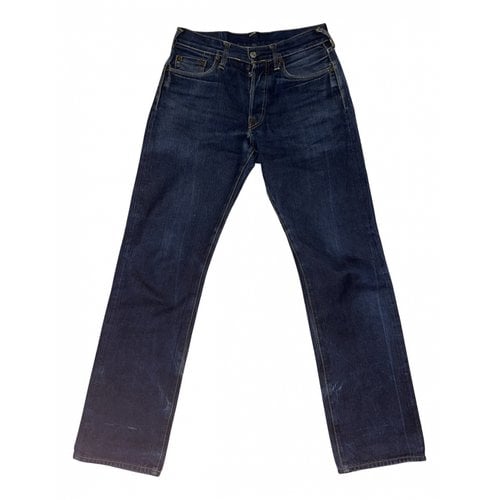 Pre-owned Evisu Straight Jeans In Blue