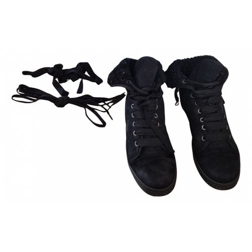 Pre-owned Lanvin Trainers In Black