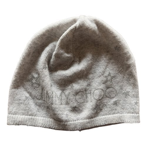 Pre-owned Jimmy Choo Cashmere Beanie In Grey