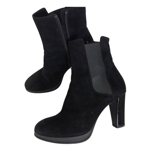 Pre-owned Fratelli Rossetti Ankle Boots In Black