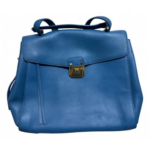 Pre-owned Mcm Leather Bag In Blue