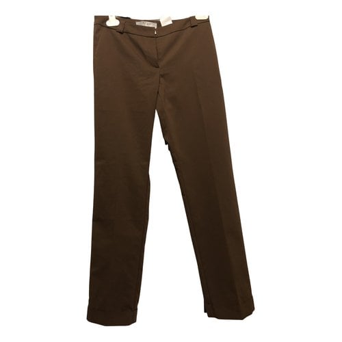 Pre-owned Kaos Trousers In Brown