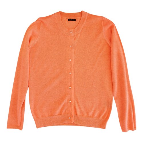 Pre-owned Stella Nova Wool Cardigan In Orange