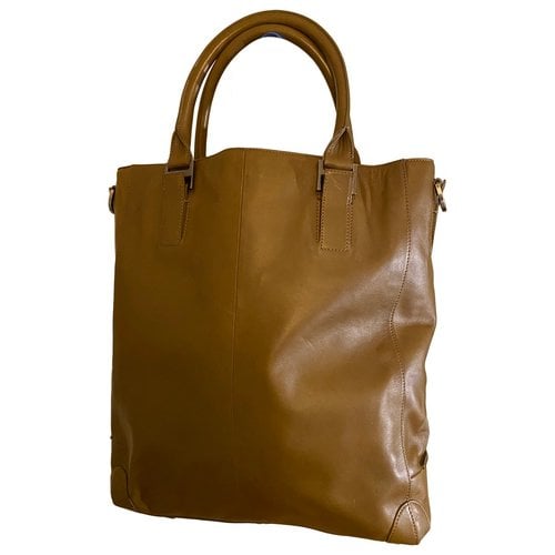 Pre-owned Calvin Klein Leather Tote In Green