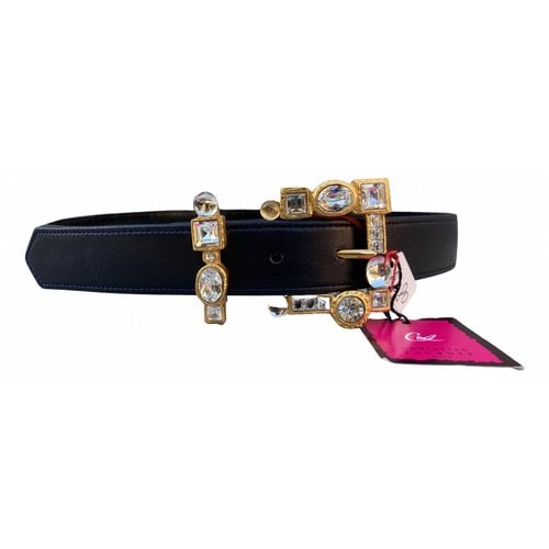Pre-owned Christian Lacroix Leather Belt In Black