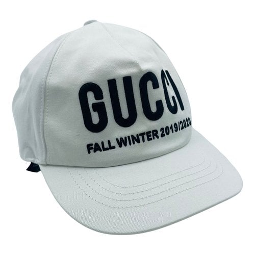 Pre-owned Gucci Hat In White