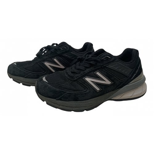 Pre-owned New Balance 990 Cloth Trainers In Black