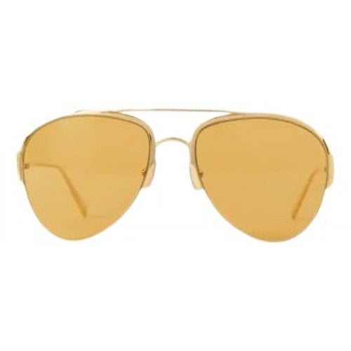Pre-owned Tod's Aviator Sunglasses In Yellow