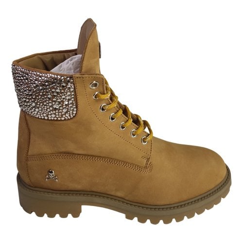 Pre-owned Philipp Plein Ankle Boots In Camel
