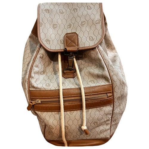 Pre-owned Dior Cloth Backpack In Brown