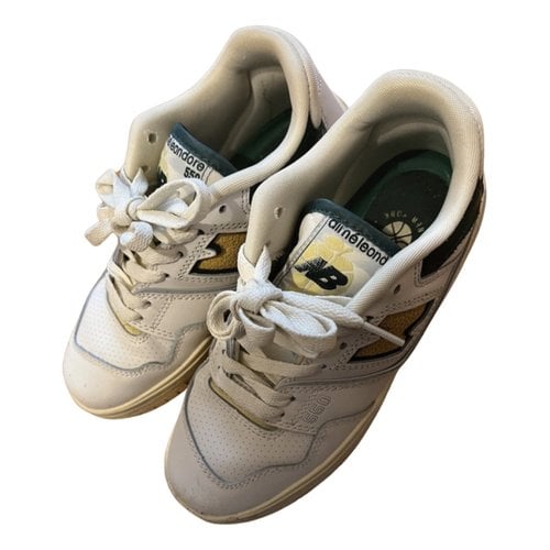 Pre-owned New Balance 550 Aime Leon Dore Leather Trainers In White
