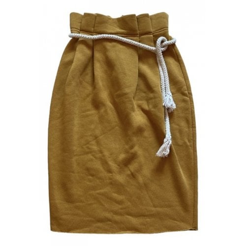 Pre-owned Nineminutes Mid-length Skirt In Yellow