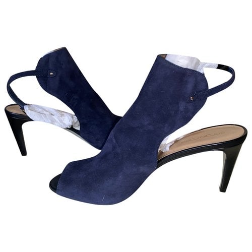 Pre-owned Sergio Rossi Sandals In Navy