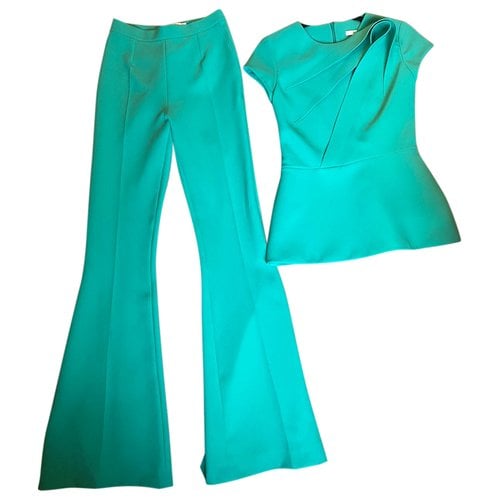 Pre-owned Safiyaa Trousers In Green