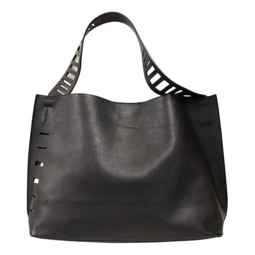 Pre-owned Vince Leather Handbag In Black