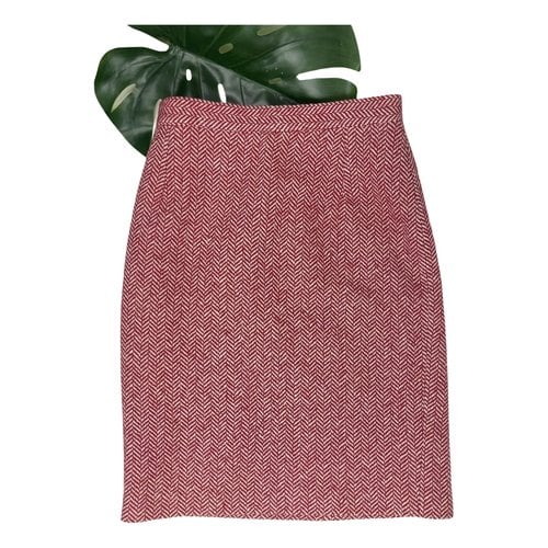 Pre-owned Jc De Castelbajac Wool Mid-length Skirt In Red