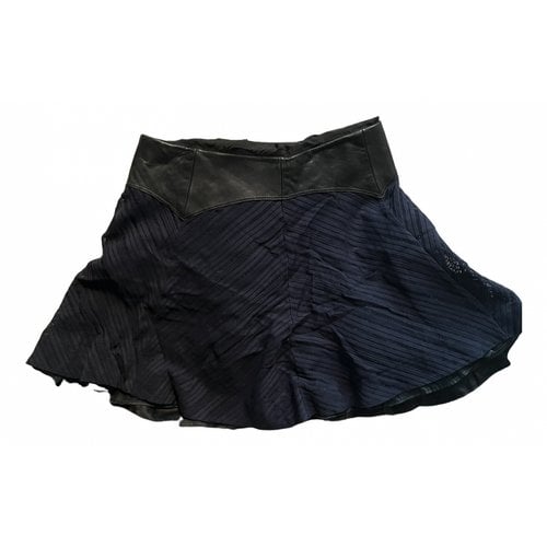 Pre-owned Rag & Bone Mini Skirt In Navy
