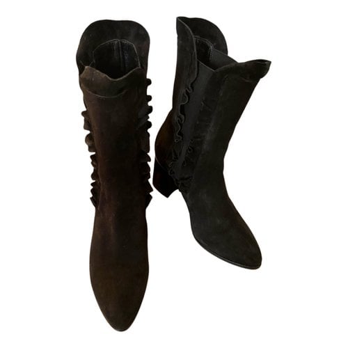 Pre-owned Sonia By Sonia Rykiel Western Boots In Black