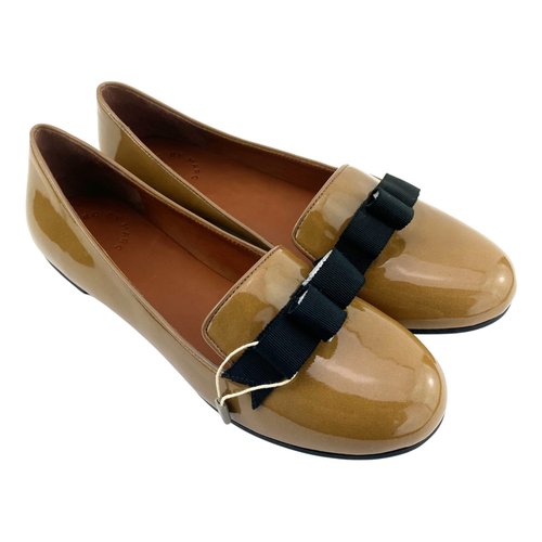 Pre-owned Marc By Marc Jacobs Leather Ballet Flats In Beige