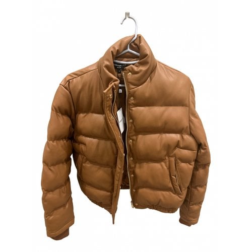 Pre-owned Generation Love Leather Puffer In Brown