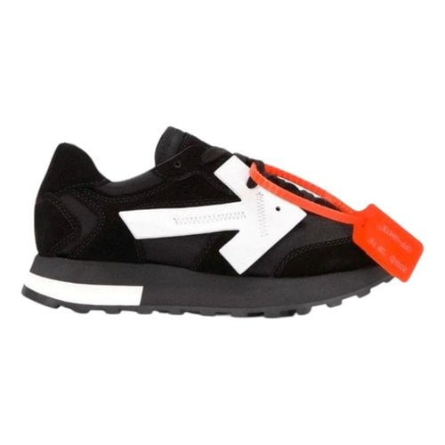 Pre-owned Off-white Leather Trainers In Black