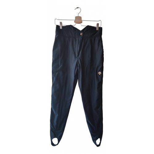 Pre-owned Descente Trousers In Black