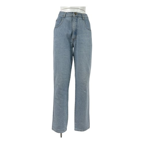 Pre-owned Laura Biagiotti Straight Jeans In Blue