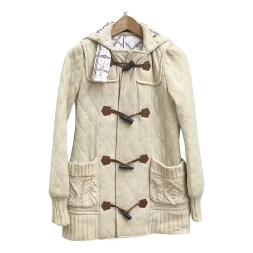 Pre-owned Burberry Wool Jacket In White