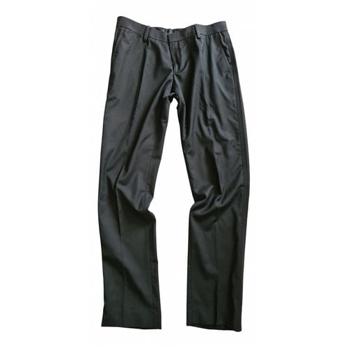 Pre-owned D&g Wool Trousers In Black