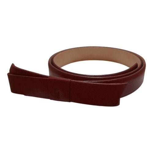 Pre-owned Wolford Leather Belt In Red
