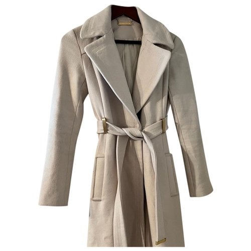 Pre-owned Diane Von Furstenberg Wool Trench Coat In Beige