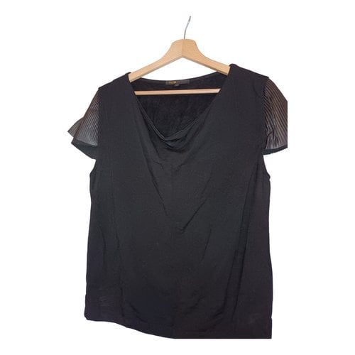 Pre-owned Maje Fall Winter 2019 Leather T-shirt In Black