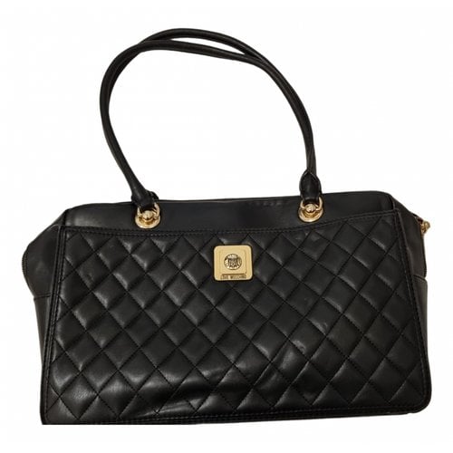 Pre-owned Moschino Love Leather Handbag In Black
