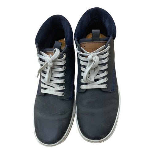 Pre-owned Timberland Leather Boots In Blue