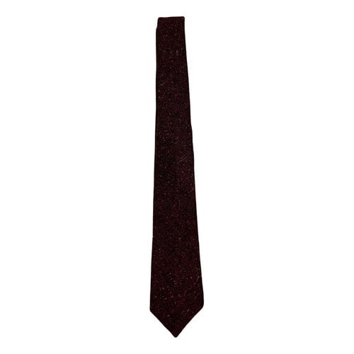 Pre-owned Selected Tie In Burgundy