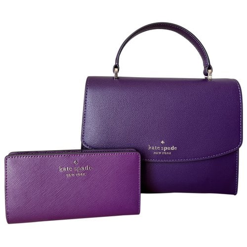 Pre-owned Kate Spade Leather Satchel In Purple