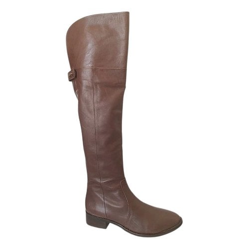 Pre-owned Bcbg Max Azria Leather Boots In Brown