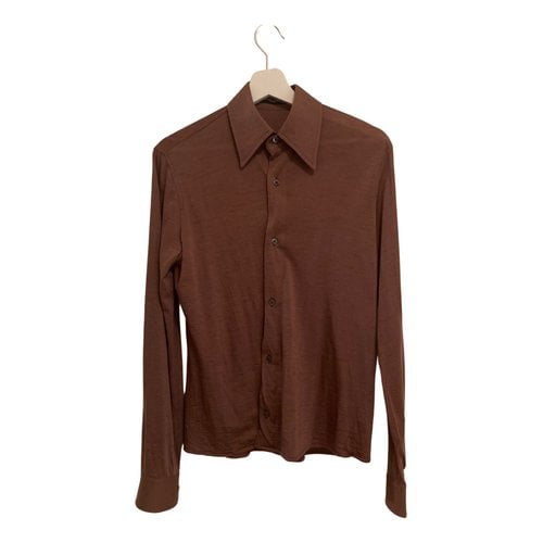Pre-owned Costume National Wool Shirt In Burgundy