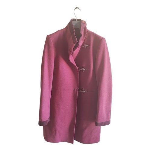Pre-owned Fay Wool Peacoat In Pink