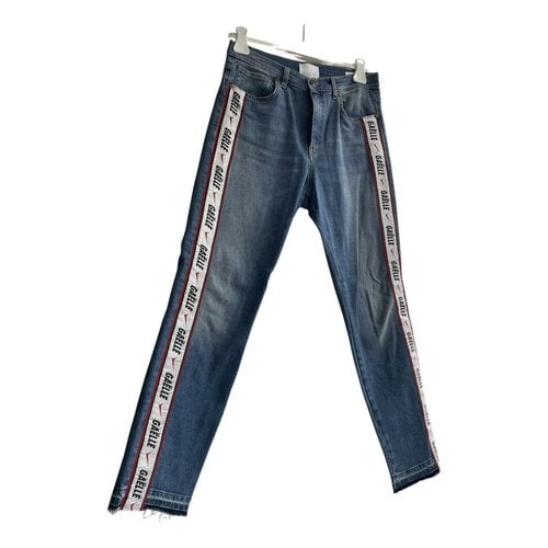 Pre-owned Gaelle Paris Slim Jeans In Blue