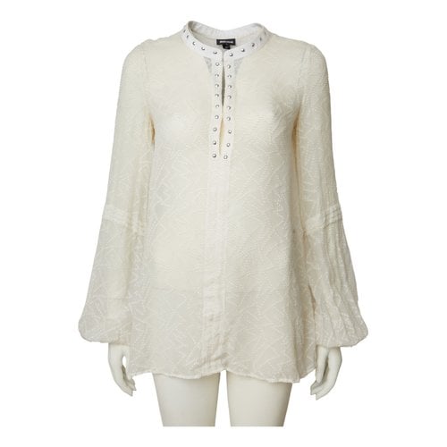 Pre-owned Just Cavalli Silk Blouse In White