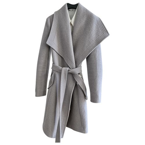 Pre-owned Lipsy Wool Coat In Grey