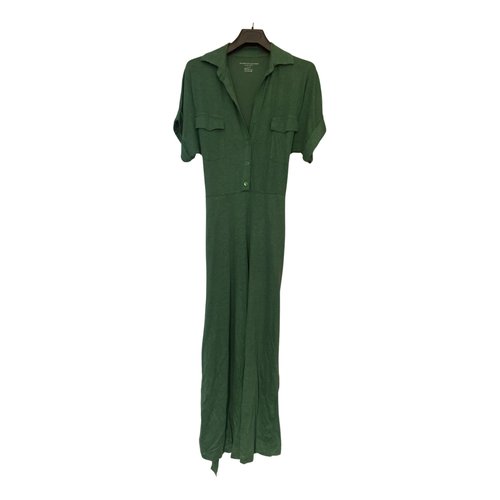 Pre-owned Majestic Linen Jumpsuit In Green