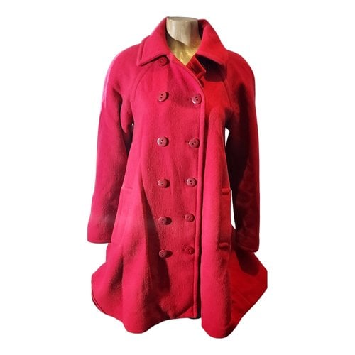 Pre-owned Saint Laurent Wool Coat In Red