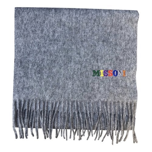 Pre-owned Missoni Wool Scarf In Grey