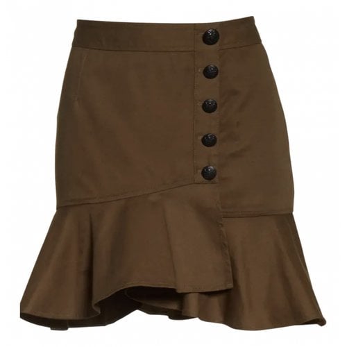 Pre-owned Veronica Beard Mini Skirt In Khaki