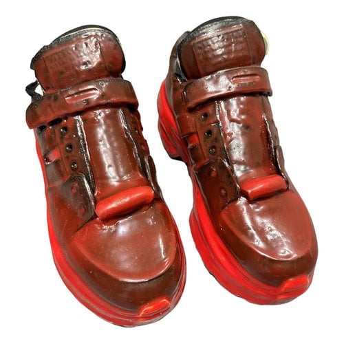 Pre-owned Maison Margiela High Trainers In Red