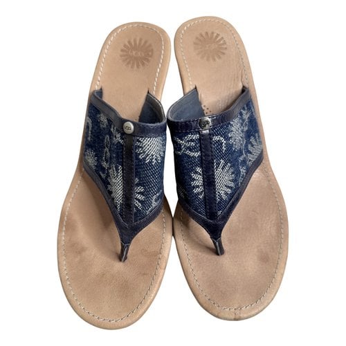 Pre-owned Ugg Sandals In Blue